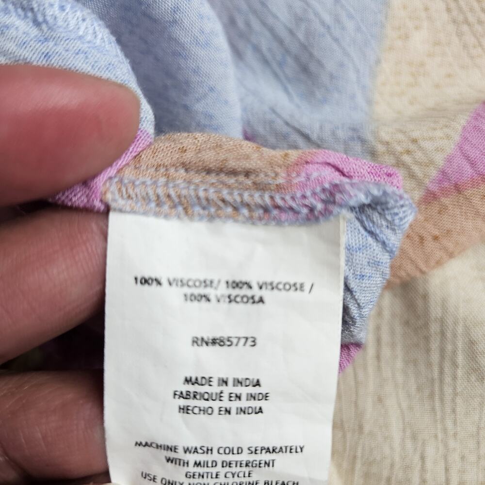 O'Neill 100% Viscose Marlo Colorful Colorblock Light Racerback Minidress Wrap Xl - Picture 8 of 8